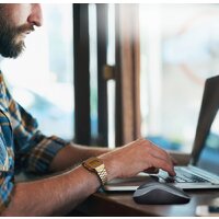 Мышь Logitech M185 (черный/красный) - Превью изображения №6 — Интернет-магазин Time-Shop