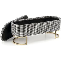 Пуфик Halmar Harmony (черный/белый/золотой) - Превью изображения №2 — Интернет-магазин Time-Shop