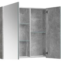  Belux Шкаф с зеркалом Стокгольм ВШ 70 (31, бетон чикаго светло-серый) - Превью изображения №2 — Интернет-магазин Time-Shop