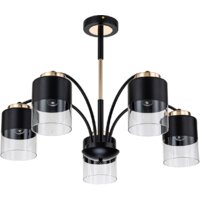 Люстра средней высоты Escada 2121/5P (черный/золото) - Превью изображения №2 — Интернет-магазин Time-Shop