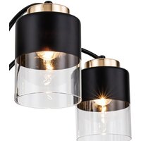 Люстра средней высоты Escada 2121/5P (черный/золото) - Превью изображения №3 — Интернет-магазин Time-Shop