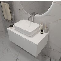  ЗОВ Тумба под умывальник Кито 60 K60LW0MWMC-KP13W (белый/белый матовый) - Превью изображения №6 — Интернет-магазин Time-Shop