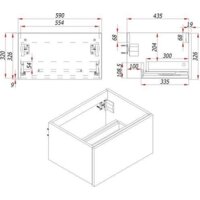  ЗОВ Тумба под умывальник Кито 60 K60LW0MWMC-KP13W (белый/белый матовый) - Превью изображения №8 — Интернет-магазин Time-Shop