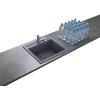 Кухонная мойка Aquasanita Quadro SQQ100W (графит 222) - Превью изображения №13 — Интернет-магазин Time-Shop