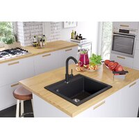 Кухонная мойка Aquasanita Quadro SQQ100W (графит 222) - Превью изображения №17 — Интернет-магазин Time-Shop