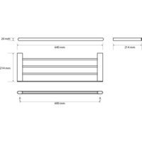 Аксессуары для ванной и туалета Bemeta Organic 167105080 (600мм, черный матовый) - Превью изображения №2 — Интернет-магазин Time-Shop