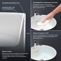 Умывальник Wellsee Chalice Perfection 230616000 (отдельностоящий, с отверстием под смеситель, матовый черный/глянцевый белый) - Превью изображения №4 — Интернет-магазин Time-Shop