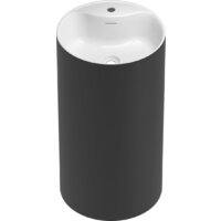 Умывальник Wellsee Chalice Perfection 230616000 (отдельностоящий, с отверстием под смеситель, матовый черный/глянцевый белый) - Превью изображения №2 — Интернет-магазин Time-Shop