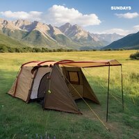 Кемпинговая палатка Sundays ZC-TT105-4 (серебристый/коричневый край) - Превью изображения №5 — Интернет-магазин Time-Shop