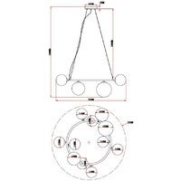 Подвесная люстра Moderli Molly V10797-11P - Превью изображения №3 — Интернет-магазин Time-Shop
