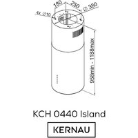 Кухонная вытяжка Kernau KCH 0440 Copper Island - Превью изображения №3 — Интернет-магазин Time-Shop
