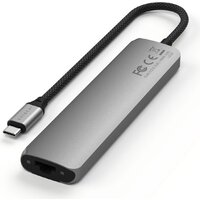 Док-станция Satechi 7-in-1 USB-C Slim Multiport Adapter with Ethernet ST-P7SM (серый) - Превью изображения №3 — Интернет-магазин Time-Shop