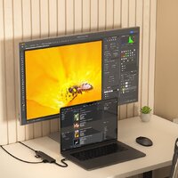 Док-станция Satechi 7-in-1 USB-C Slim Multiport Adapter with Ethernet ST-P7SM (серый) - Превью изображения №4 — Интернет-магазин Time-Shop