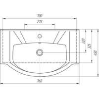  Mixline Тумба с умывальником Кассиопея 75 529563 + Элеганс 75 - Превью изображения №7 — Интернет-магазин Time-Shop