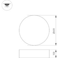 Светильник Arlight SP-TOR-PILL-PRISM-R400-25W Warm3000 (WH, 100 deg, 230V) 022103(3) - Превью изображения №2 — Интернет-магазин Time-Shop