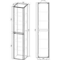  Vincea Шкаф-пенал Vico 35 VSC-2V170RW - Превью изображения №4 — Интернет-магазин Time-Shop