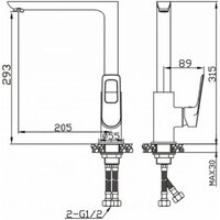 Смеситель AV Engineering AVBEL4-A360-256 - Превью изображения №2 — Интернет-магазин Time-Shop