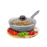 Сковорода Elan Gallery Гармония вкуса 120579 (серый мрамор) - Превью изображения №3 — Интернет-магазин Time-Shop