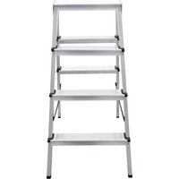 Лестница-стремянка Новая высота NV 112 алюминиевая двухсторонняя 2x4 ступеней - Превью изображения №10 — Интернет-магазин Time-Shop