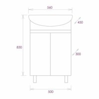  Onika Тумба под умывальник Милтон 55 105560 - Превью изображения №6 — Интернет-магазин Time-Shop