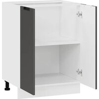 Шкаф напольный Трия Гренада 1Н6 (белый/холст вулкан) - Превью изображения №2 — Интернет-магазин Time-Shop