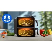 Аэрогриль (аэрофритюрница) Philips Ovi Stacked Dual Basket NA462/70 - Превью изображения №4 — Интернет-магазин Time-Shop