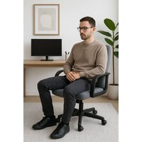 Офисное кресло AksHome Менеджер PL Leto 68 (ткань, темно-серый) - Превью изображения №8 — Интернет-магазин Time-Shop