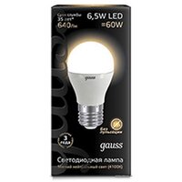 Светодиодная лампочка Gauss E27 6.5 Вт 2700 К [105102107] - Превью изображения №2 — Интернет-магазин Time-Shop