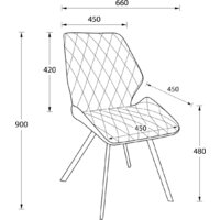 Стул Мамадома Rafael (b22 Grey Lux/черный) - Превью изображения №6 — Интернет-магазин Time-Shop