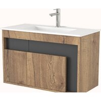 Дабер Тумба под умывальник 016 WeltWasser Deilbach 7517-80 Т16.8W.0.22 (дуб галифакс/серый)