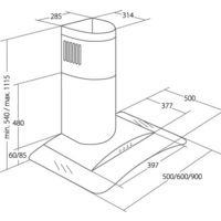 Кухонная вытяжка Akpo Largo 50 WK-4 (черный) - Превью изображения №2 — Интернет-магазин Time-Shop