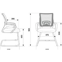 Офисный стул Бюрократ CH-695N-AV (серый/черный) - Превью изображения №5 — Интернет-магазин Time-Shop