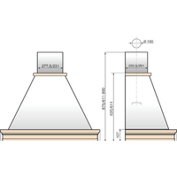 Кухонная вытяжка Elikor Вилла Валенсия 60П-650-П3Л (бежевый/дуб неокрашенный) (840918) - Превью изображения №2 — Интернет-магазин Time-Shop