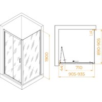 Душевой уголок RGW PA-132B (PA-21B+Z-050-5B) 060813299-14 90x90 (черный/прозрачное стекло) - Превью изображения №2 — Интернет-магазин Time-Shop