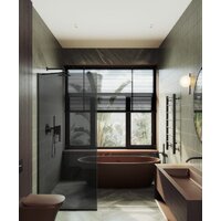 Душевая стенка MaybahGlass 195x79 MGD-698-6у (графитовое стекло/черный) - Превью изображения №6 — Интернет-магазин Time-Shop