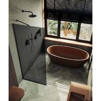 Душевая стенка MaybahGlass 195x79 MGD-698-6у (графитовое стекло/черный) - Превью изображения №7 — Интернет-магазин Time-Shop
