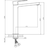 Умывальник Lauter 21674A + Cascade 21СК0655C с сифоном 21635CH (хром) - Превью изображения №6 — Интернет-магазин Time-Shop