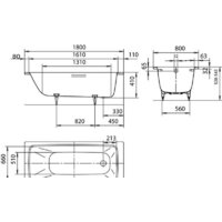 Ванна Kaldewei Cayono 375-1 180x80 - Превью изображения №4 — Интернет-магазин Time-Shop