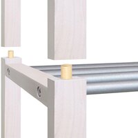 Тумба для обуви Sheffilton SHT-SR9-4 163347 (беленый/алюм.металлик) - Превью изображения №3 — Интернет-магазин Time-Shop