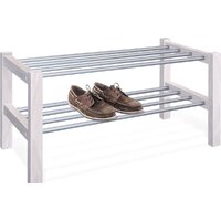 Тумба для обуви Sheffilton SHT-SR9-4 163347 (беленый/алюм.металлик) - Превью изображения №4 — Интернет-магазин Time-Shop