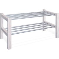 Тумба для обуви Sheffilton SHT-SR9-4 163347 (беленый/алюм.металлик) - Превью изображения №5 — Интернет-магазин Time-Shop