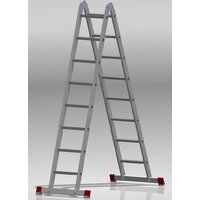Лестница-трансформер Новая высота NV 331 шарнирная 2x8 ступеней - Превью изображения №3 — Интернет-магазин Time-Shop