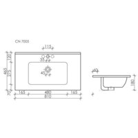 Умывальник Ceramica Nova Element CN7005MB - Превью изображения №2 — Интернет-магазин Time-Shop