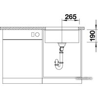 Кухонная мойка Blanco Subline 500-U (кофе) [515056] - Превью изображения №4 — Интернет-магазин Time-Shop