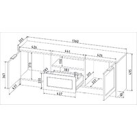 Тумба Интерлиния ТВ Концепт Тренд КТ-ТВ3-50 (антрацит/верде) - Превью изображения №4 — Интернет-магазин Time-Shop