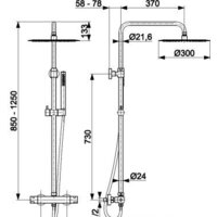 Душевая система  Armatura Moza Premium 5736-921-81 (черный) - Превью изображения №6 — Интернет-магазин Time-Shop
