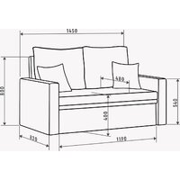 Диван Mio Tesoro Тунне SB2 (Ripple 995 Silver) - Превью изображения №7 — Интернет-магазин Time-Shop
