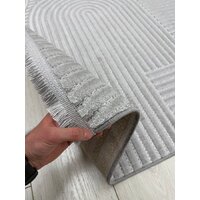 Ковер для жилой комнаты Radjab Carpet Моника Прямоугольник MC 402A 12588RK (1.6x3, L.Grey) - Превью изображения №6 — Интернет-магазин Time-Shop