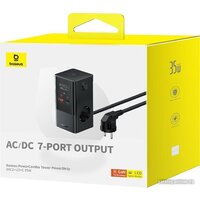 Сетевое зарядное Baseus PowerCombo Tower PowerStrip 3AC2+U2+С 35W CCGAN35-S3ACE - Превью изображения №15 — Интернет-магазин Time-Shop