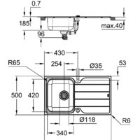 Кухонная мойка Grohe K500 45-S 86/50 1.0 rev 31573SD1 - Превью изображения №3 — Интернет-магазин Time-Shop